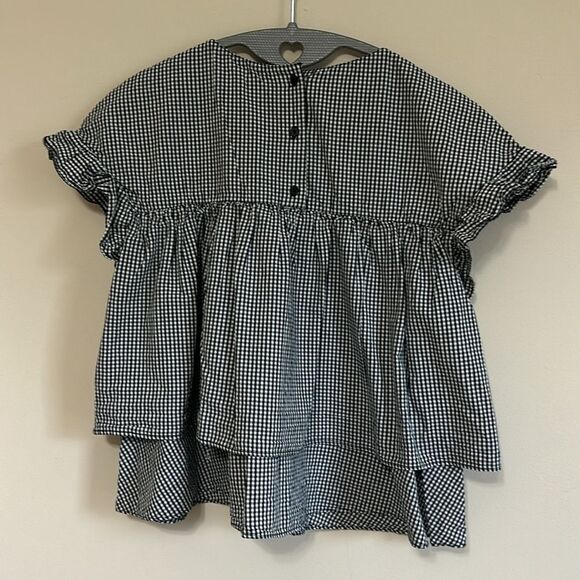 Zara - Gingham Babydoll Layered Blouse - Picture 5 of 6